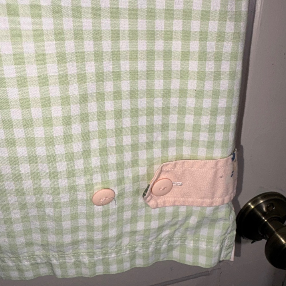 Bechamel Vintage Patchwork Vest Womens Large Pink Green Floral Gingham Cotton - Picture 7 of 7